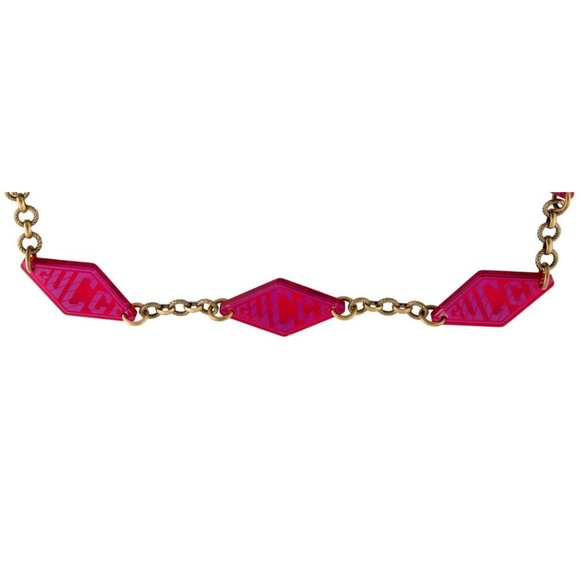 NEW Gucci retro gold chain & red Lucite belt - Alla Moda Vintage - Picture 5 of 6